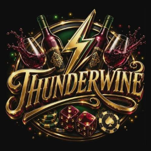 ThunderWine Casino mobile app banner showing the interface on a smartphone